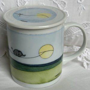 W. Steinbeck Toscany Collection Japan Lid Mug Cup Elephant Tightrope Sun EUC